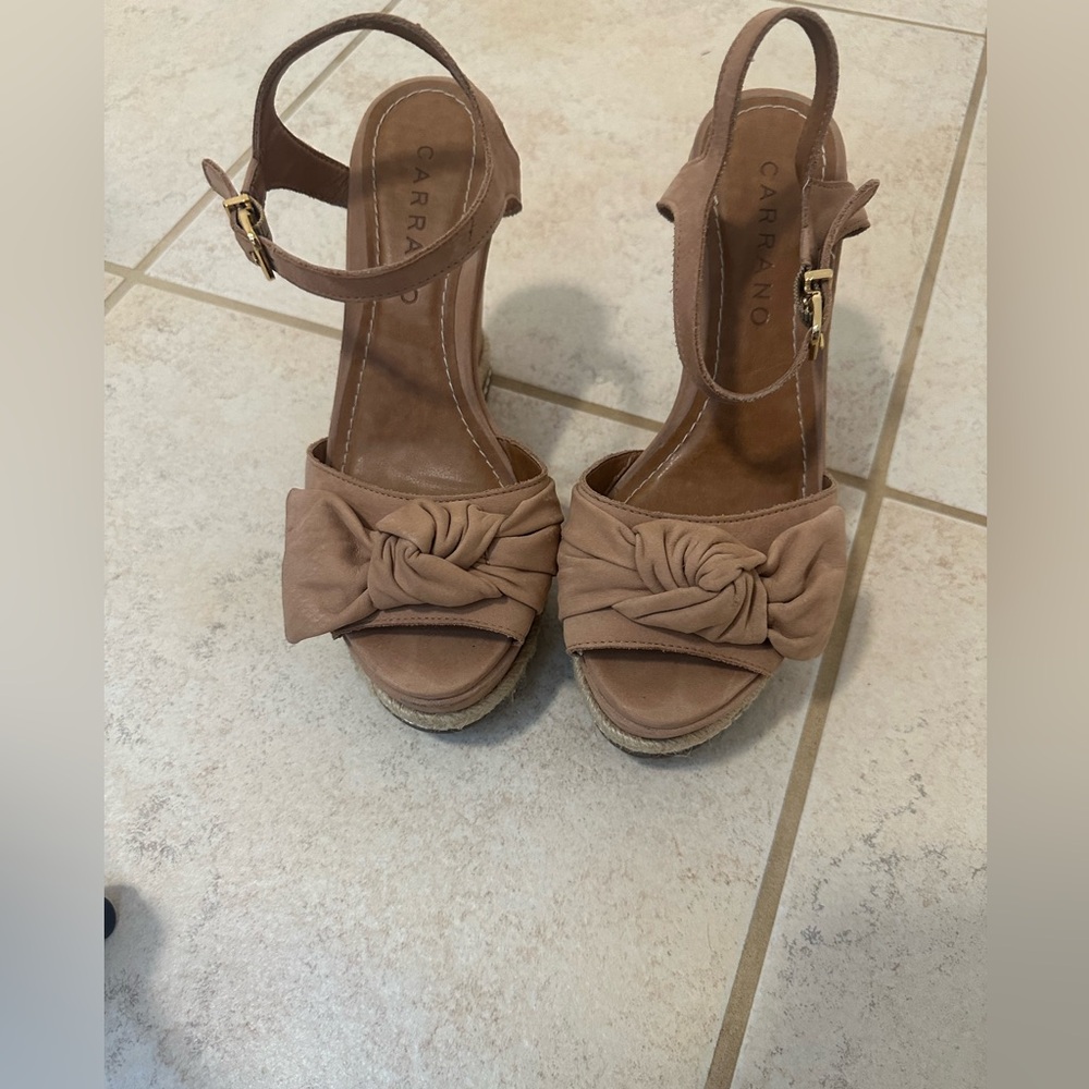 Carrano nude wedges now detail